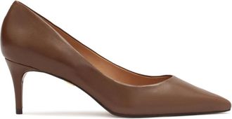 Kazar Bruine Leren Pumps Stijlvol Klassiek Comfortabel. Dit product valt klein uit. - Dames - Pumps - Bruin - 35 EU - Leer - Schoenen