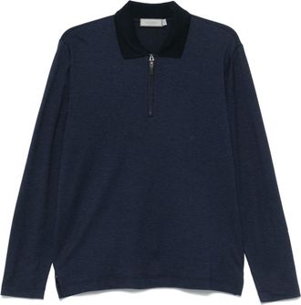 Canali Jersey poloshirt - Blauw