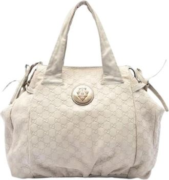 Gucci Pre-owned Hysteria Tote Bag - Dames - Vintage Shopper - Beige - ONE Size - Leer - Vintage