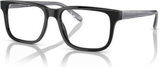 Emporio Armani 53mm Rectangle optical glasses in Black at Nordstrom