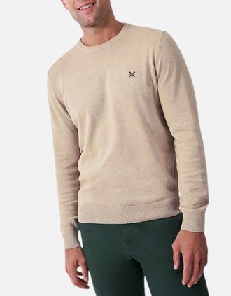 Crew Clothing Mens Crew Clothing Mens Jumper Crew Neck - Brown - Size: 40