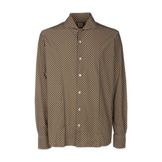4funkyflavours Casual Shirt - Heren - Casual Overhemden - Bruin - M - Overhemden