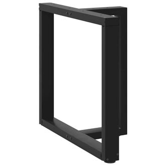 Berkfield Home Dining Table Legs T-Shaped&not;2 pcs Black 80x35x(72-73) cm Steel