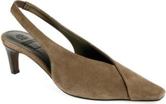 Brunello Cucinelli Wrap Slingback Pump in Brown at Nordstrom, Size 8.5Us
