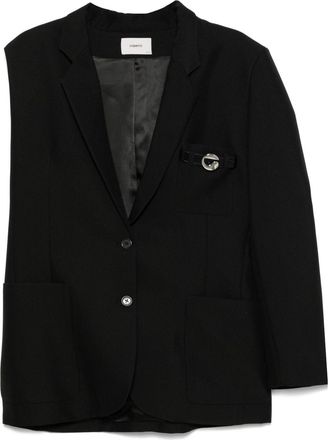 Coperni Asymmetrische blazer met ceintuur zak - Zwart