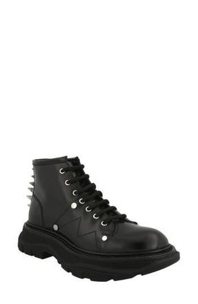 Alexander McQueen Studded Combat Bootie in Black at Nordstrom Rack, Size 35