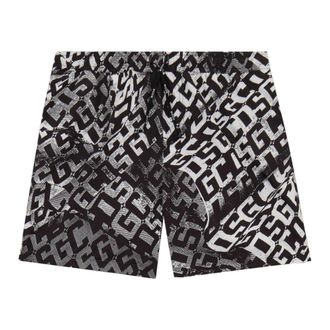 GCDS Beachwear, male, Multicolor, Size: XL Essentials Monogram Swimshorts