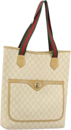 Gucci Pre-owned Vintage Tote Bag - Dames - Vintage Shopper - Wit - ONE Size - Vintage
