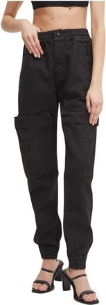 Diesel P-Ride-Q3 Broek - Dames - Straight fit broeken - Zwart - S - Katoen - Broeken