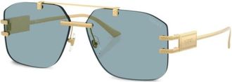 Versace Aviator Zonnebrillen - Heren - Zonnebrillen - Geel - 60 MM - Accessoires