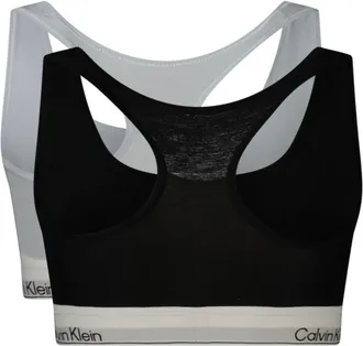 Calvin Klein Cotton-Blend Bralette - Black