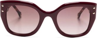 Carolina Herrera Occhiali da sole a farfalla - Rosso