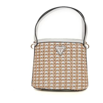 Guess Raffia tas met bovenhandvat - Dames - Handtassen - Beige - ONE Size - Polyester - Tassen
