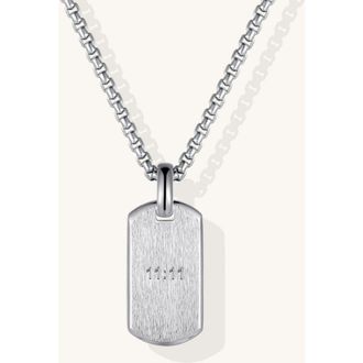 Mantra 1111 Tag Chain necklace in Silver at Nordstrom