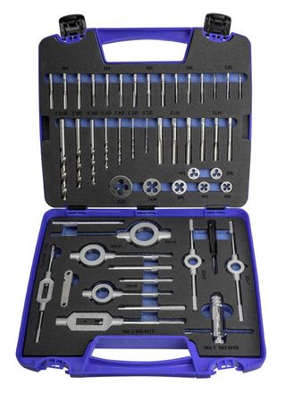 Izar Izar - Juego Machos-cojinetes Mano - 3406 - M3-m12 + Combi (mod. 2) 45 Pcs