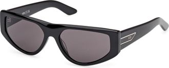 GCDS Zwarte zonnebril Gd 0055 Model 01A - Dames - Zonnebrillen - Zwart - 56 MM - Accessoires