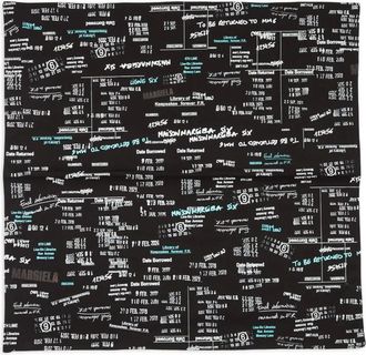 Maison Margiela Sjaal met print - Zwart