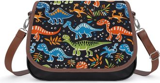 Generic Dinosaur Pattern Colorful Fashion Womens Crossbody Bags Novelty Handbag Shoulder Bag Purse