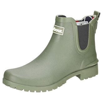 Barbour Womens Wilton Rubber Waterproof Wellingtons Snow Chelsea Boots - Olive - 3