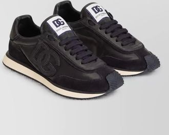 Dolce & Gabbana calf leather and suede low top sneakers