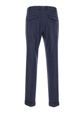 Pantaloni Torino Slim-Fit Wool Trousers - Navy