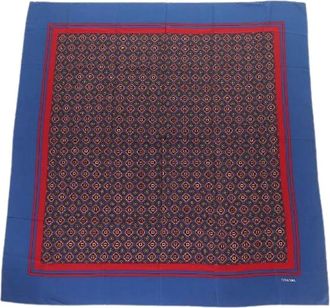 Chanel Pre-owned Scarves, female, Blue, Size: ONE SIZE Pre-owned Silk Scarf