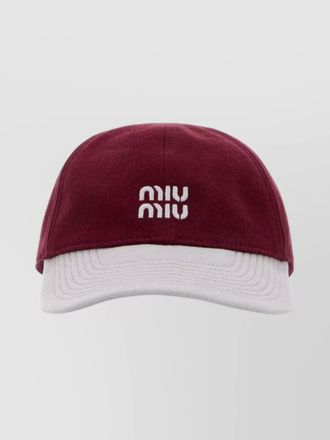 Miu Miu two-tone cotton baseball cap