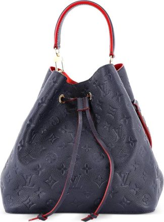 Louis Vuitton NeoNoe handtas leren MM bucket-tas met monogram-print - Blauw