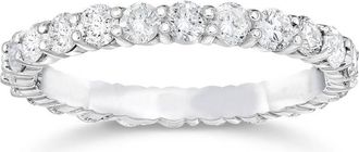 Pompeii3 1 3/4ct Diamond Eternity Ring 14K White Gold Size Selectable