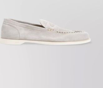 John Lobb suede leather loafers