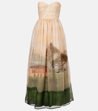 Agua Bendita Tonia P&aacute;ramo printed cocktail dress