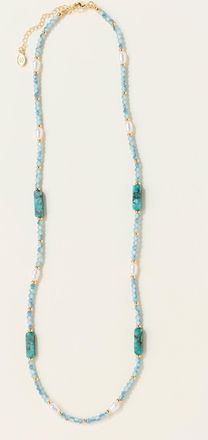Fat Face FatFace Sparkle Bead Necklace in Blue