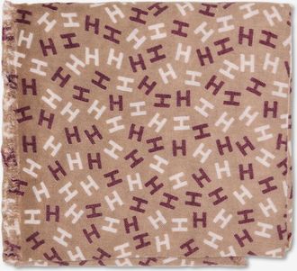 Hemisphere Rechteckiger Schal aus Kaschmirmischung mit Logomuster Nies