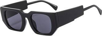 Generic Mens Outdoor Sports Sunglasses Driving Commuter Womens Vacation Sun Glasses(Black)
