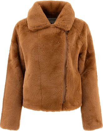 Apparis Giacca asimmetrica con zip - Marrone