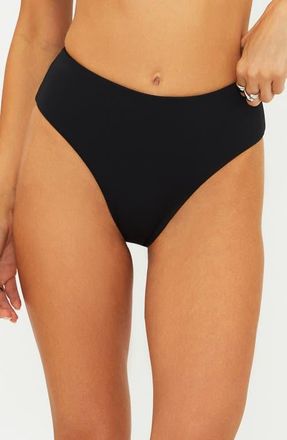 Beach Riot Rozli High Cut Bikini Bottoms in Black at Nordstrom, Size X-Small