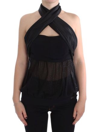 Exte Neck Wrap Top Womens Blouse