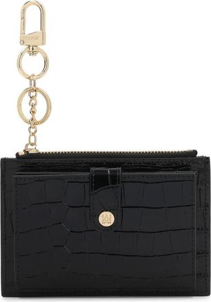 Kazar Compacte portemonnee gemaakt van leer in krokopatroon - Dames - Portefeuilles - Zwart - ONE Size - Leer - Accessoires