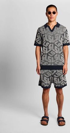 Lyle & Scott Lyle And Scott Mens Emblem Ribbed Knitted Shorts - Size: 37/36/32