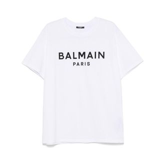 Balmain T Shirt Bianco-Uomo