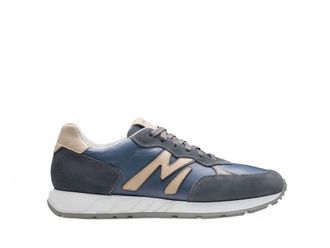Magnanni Mens Yoki Sneakers In Indigo Suede / Cream