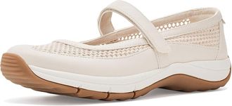 Easy Spirit Briana Womens Dress Flat Shoes Cream : 9.5 M (B), Faux Leather/Textile