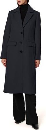 Bernardo Structured Wool Blend Coat in Navy at Nordstrom Rack, Size X-Large