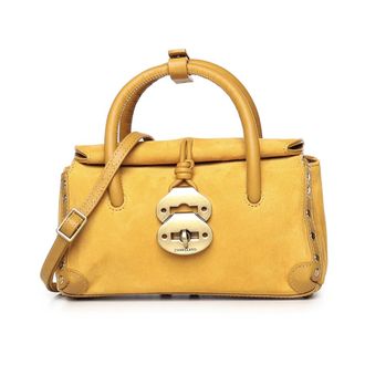 Zanellato Dotta Baby - Dames - Handtassen - Geel - ONE Size - Katoen - Tassen