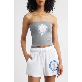 Boys Lie Later Cowboy Embellished Graphic Tube Top in Dark Heather Ash Gre at Nordstrom Rack, Size X-Large