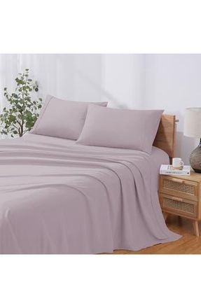 Modern Threads Solid Microfiber Sheet Set in Dusty Mauve at Nordstrom Rack, Size California King