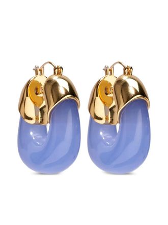 Lizzie Fortunato resin hoop earrings - women - Gold Plated Brass/Resin - One Size