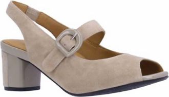 L'Amour Des Pieds Womens Merryn Leather Pump In Taupe