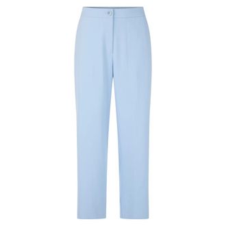 Marc Cain Wukari Wide Fit Broek - Dames - Vrijetijds broeken - Blauw - L - Broeken