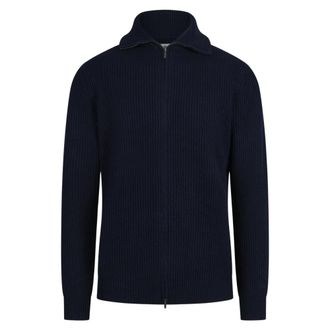 MC2 Saint Barth Preston wollen gebreid vest - Heren - Truien - Blauw - Maat: XL Wol